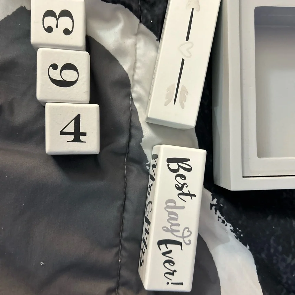 Wedding White Domino Set picture frame